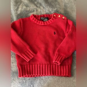 Ralph Lauren Polo Boys Sweater Red 3T